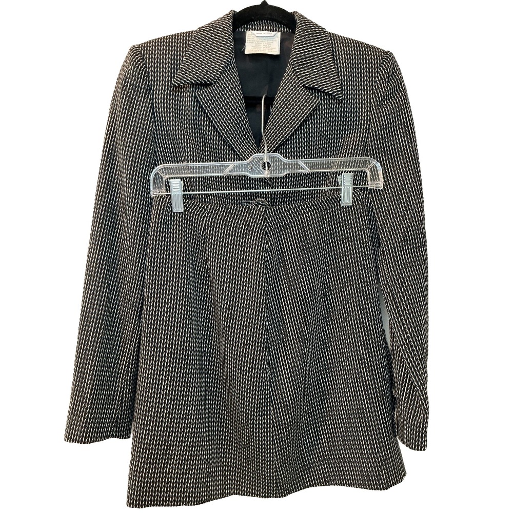 Women's VERSACE CLASSIC V2 wool single breasted two-piece suit size black white